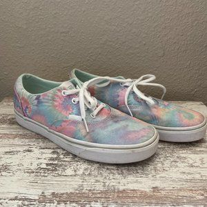 Vans Skate Shoes Sneakers Lace Up Canvas Upper Tie Dye Women's 8.5